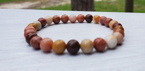 Jasper and Petrified Wood Stretch Bracelet