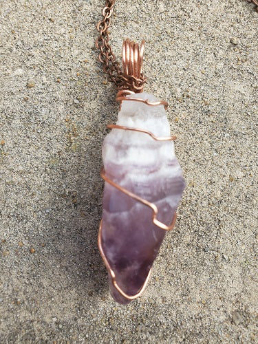 Chevron Amethyst Necklace