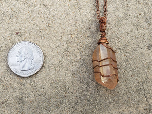 Tangerine Quartz Necklace